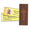 Baptism Personalized Embossed Cross Chocolate Bar Foto con Lunares