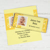 Baptism Personalized Chocolate Bar Wrappers Foto con Lunares