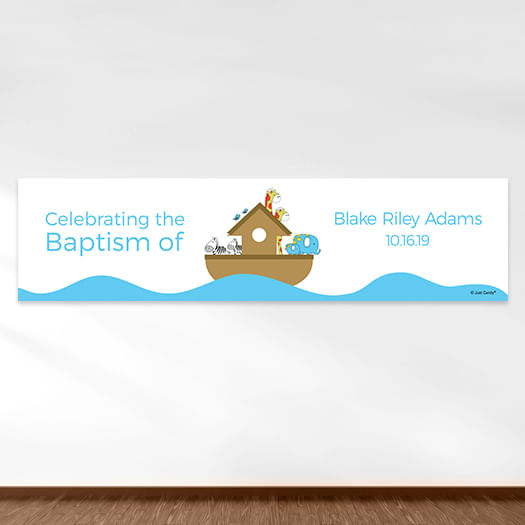 Personalized Baptism Noah's Ark 5 Ft. Banner