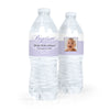 Personalized Boy Baptism Photo and Scroll Water Bottle Labels (5 Labels)