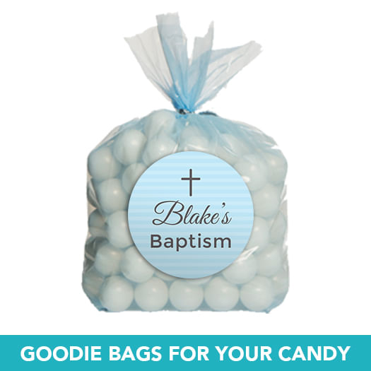 Personalized Boy Baptism Cross Deluxe Candy Buffet