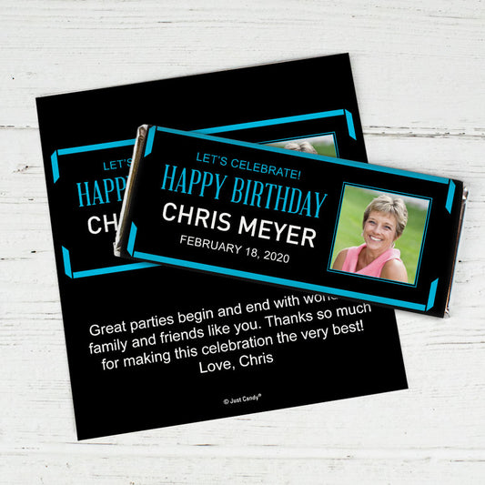 Birthday Personalized Chocolate Bar Wrappers Celebrate Photo