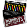 Birthday Personalized Hershey's Milk Chocolate Bar Lit Candles