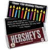 Birthday Personalized Hershey's Milk Chocolate Bar Lit Candles