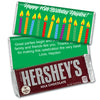 Birthday Personalized Hershey's Milk Chocolate Bar Lit Candles