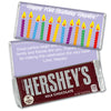 Birthday Personalized Hershey's Milk Chocolate Bar Lit Candles