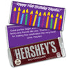 Birthday Personalized Hershey's Milk Chocolate Bar Lit Candles