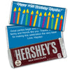 Birthday Personalized Hershey's Milk Chocolate Bar Lit Candles