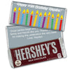 Birthday Personalized Hershey's Milk Chocolate Bar Lit Candles