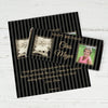 Birthday Personalized Chocolate Bar Wrappers Pinstripe Then and Now Photos