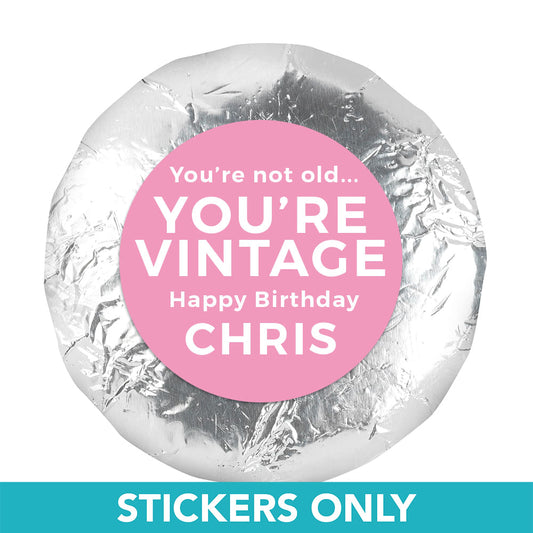 Birthday 1.25" Sticker You're Vintage (48 Stickers)