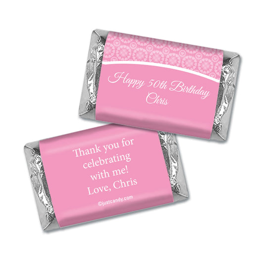 Birthday Personalized Hershey's Miniatures Wrappers Patterned