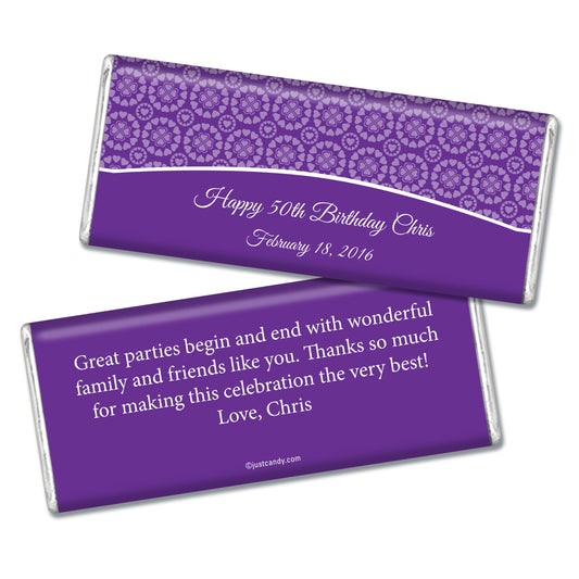 Birthday Personalized Hershey's Milk Chocolate Bar Patterned