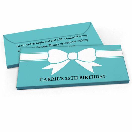 Deluxe Personalized Birthday Bow Candy Bar Favor Box