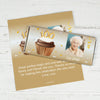 100th Birthday Personalized Chocolate Bar Wrappers Cupcake & Year Photo