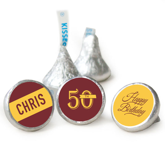 Birthday Personalized Hershey's Kisses Timeless Age Circle Assembled Kisses