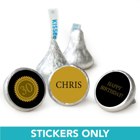 Personalized Milestones 30th Birthday 3/4" Stickers (108 Stickers)