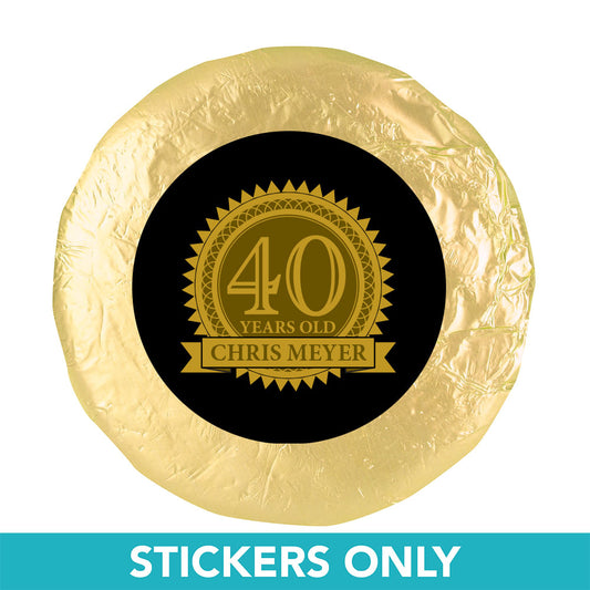 Personalized 40th Birthday 1.25" Stickers (48 Stickers)