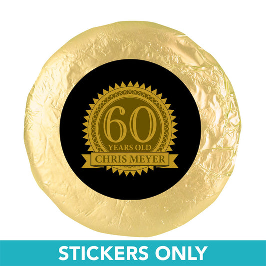 Personalized 60th Birthday 1.25" Stickers (48 Stickers)