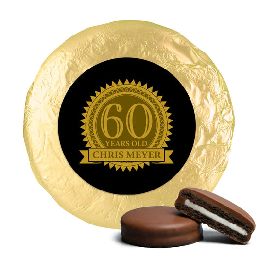 Personalized 60th Birthday Milk Chocolate Covered Oreo Cookies