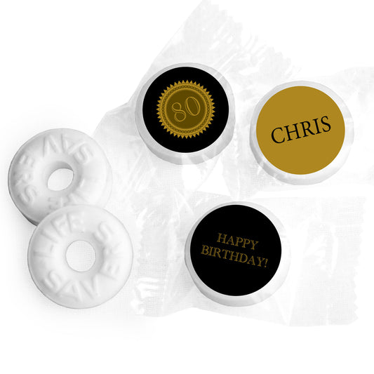 Personalized Milestones 80th Birthday Mints