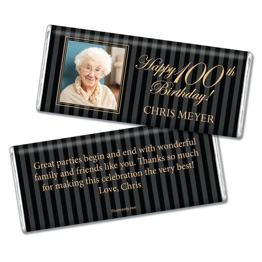 Milestones Personalized Hershey's Milk Chocolate Bar 100th Birthday