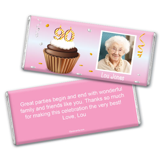 Personalized 90th Birthday Milestones Hershey's Hershey's Milk Chocolate Bar & Wrapper