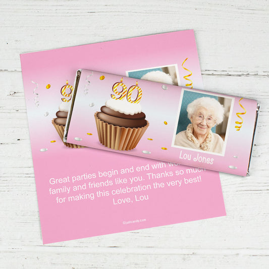 Personalized 90th Birthday Milestones Hershey's Chocolate Bar Wrappers Only