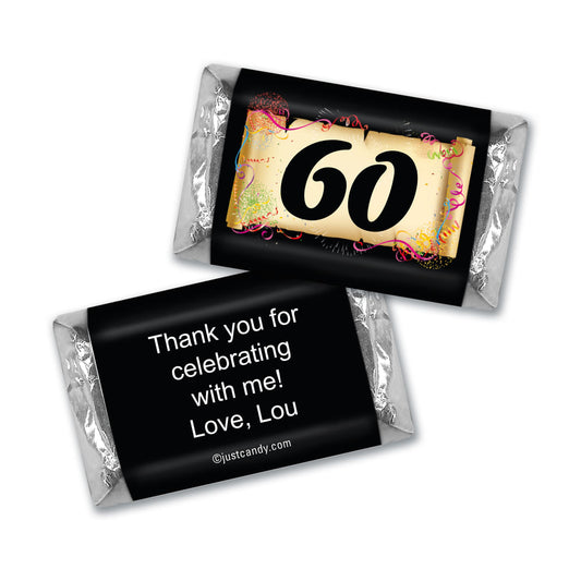 Milestones Personalized Hershey's Miniatures 60th Birthday Chocolates Commemorate