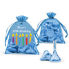 Personalized Birthday Candles Hershey's Kisses Organza Bag with Gift Tag