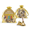 Personalized Birthday Candles Hershey's Kisses Organza Bag with Gift Tag