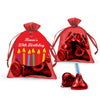 Personalized Birthday Candles Hershey's Kisses Organza Bag with Gift Tag