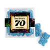 Personalized Milestones 70th Birthday Confetti Scroll JUST CANDY� favor cube with Sugar Sanded Gummy Bears