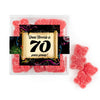 Personalized Milestones 70th Birthday Confetti Scroll JUST CANDY� favor cube with Sugar Sanded Gummy Bears