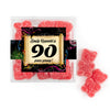 Personalized Milestones 90th Birthday Confetti Scroll JUST CANDY� favor cube with Sugar Sanded Gummy Bears