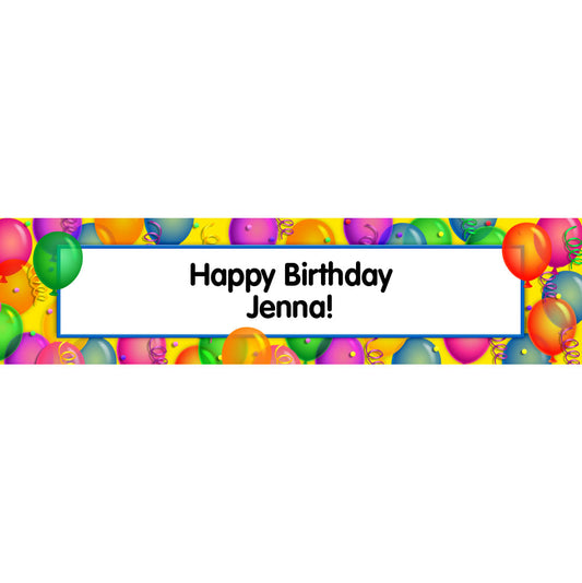 Personalized Balloon Bash 5 Ft. Banner