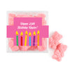 Personalized Birthday Candles JUST CANDY� favor cube with Sugar Sanded Gummy Bears