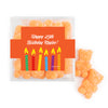 Personalized Birthday Candles JUST CANDY� favor cube with Sugar Sanded Gummy Bears