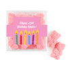 Personalized Birthday Candles JUST CANDY� favor cube with Sugar Sanded Gummy Bears