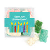 Personalized Birthday Candles JUST CANDY� favor cube with Sugar Sanded Gummy Bears