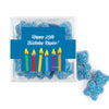 Personalized Birthday Candles JUST CANDY� favor cube with Sugar Sanded Gummy Bears