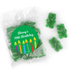 Personalized Birthday Candles Candy Bag with Sugar Sanded Gummy Bears