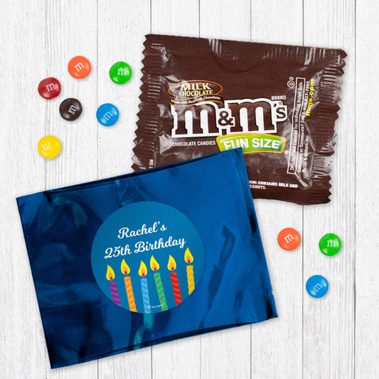 Personalized Birthday Candles Milk Chocolate M&Ms