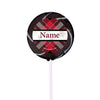 Buffalo Plaid Personalized 2" Lollipops (24 Pack)