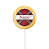 Buffalo Plaid Personalized 2" Lollipops (24 Pack)