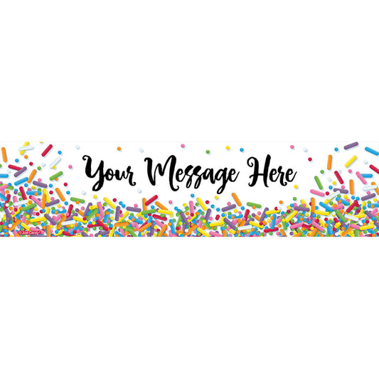 Personalized Sprinkles 5 Ft. Banner