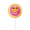 Emojis Pink Personalized 2" Lollipops (24 Pack)