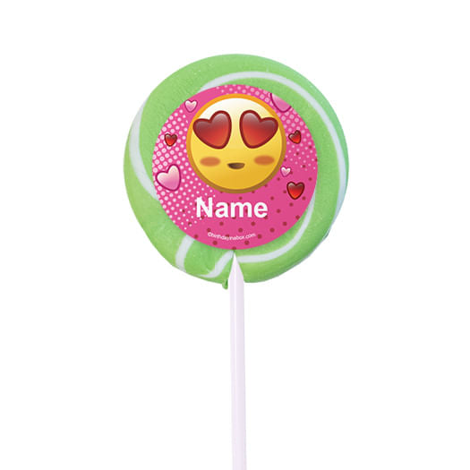 Emojis Pink Personalized 2" Lollipops (24 Pack)