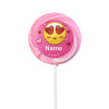 Emojis Pink Personalized 2" Lollipops (24 Pack)