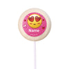 Emojis Pink Personalized 2" Lollipops (24 Pack)